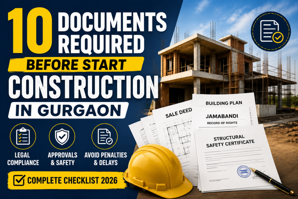 10 Documents Required Before Starting Construction in Gurgaon